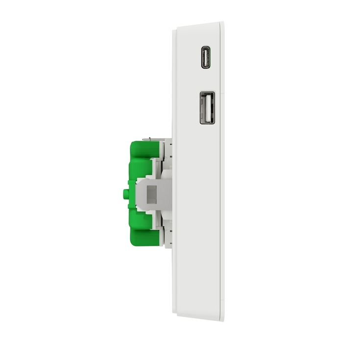 Vägguttag 2-vägs USB Jordat Exxact Schneider Electric